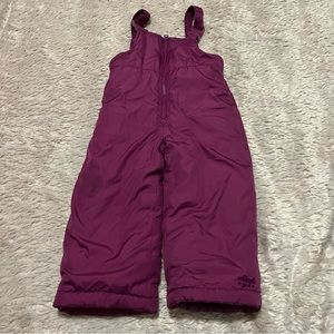 OshKosh B’gosh girls dark pink snowsuit overalls